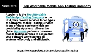 top affordable mobile app testing company