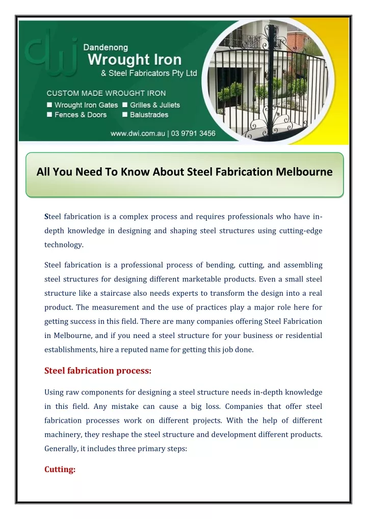 all you need to know about steel fabrication