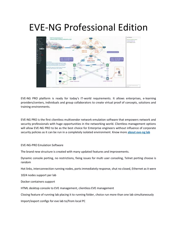 eve ng professional edition