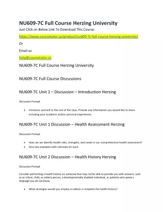 nu609 7c full course herzing university just