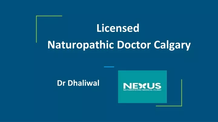 licensed naturopathic doctor calgary