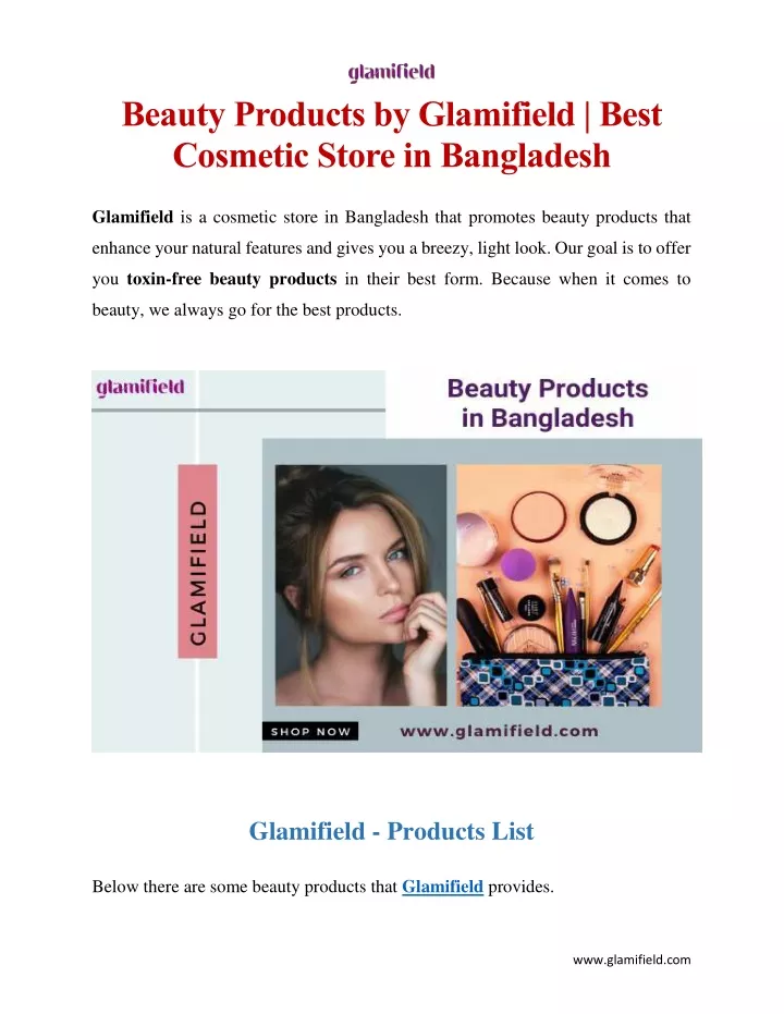 beauty products by glamifield best cosmetic store