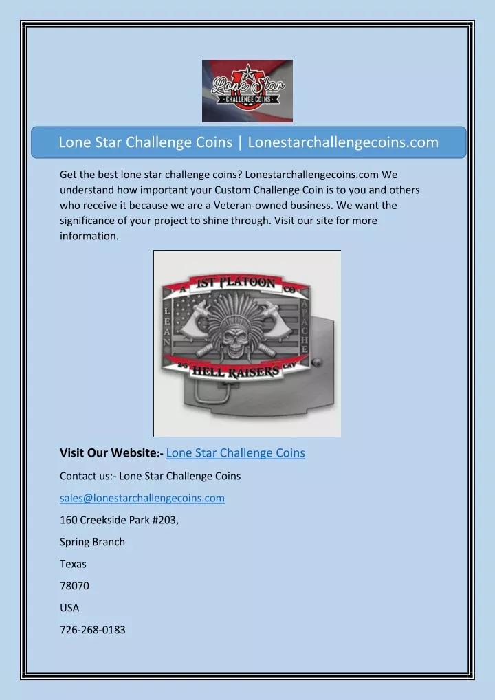lone star challenge coins lonestarchallengecoins
