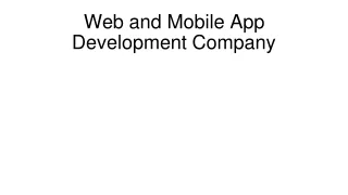 web and mobile app development company