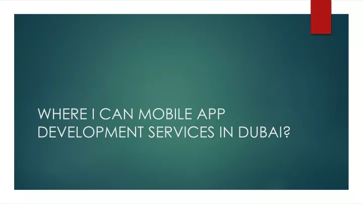 where i can mobile app development services