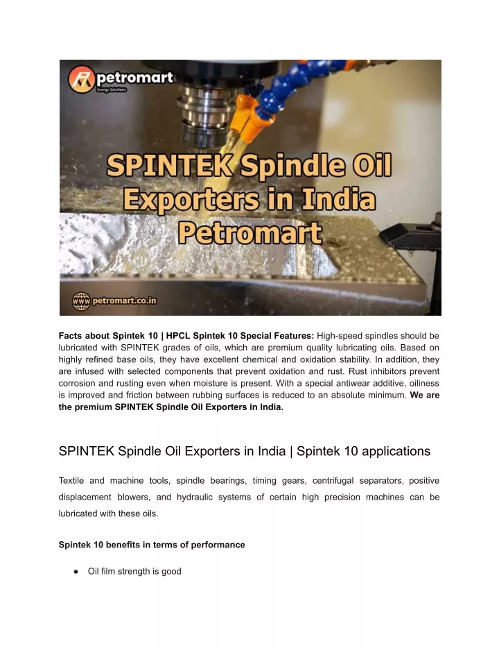 facts about spintek 10 hpcl spintek 10 special