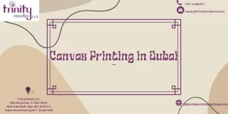 Canvas printing in Dubai
