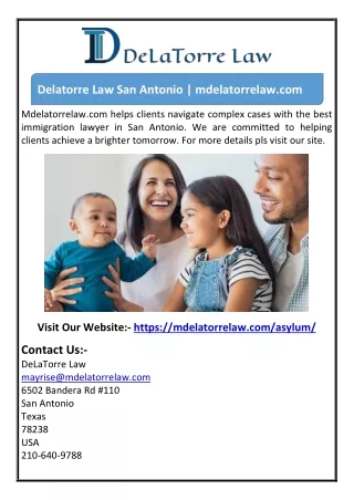 Delatorre Law San Antonio - mdelatorrelaw.com