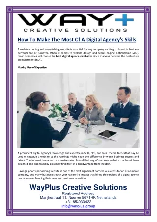 How To Make The Most Of A Digital Agency's Skills