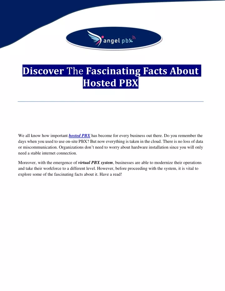 discover the fascinating facts about hosted pbx