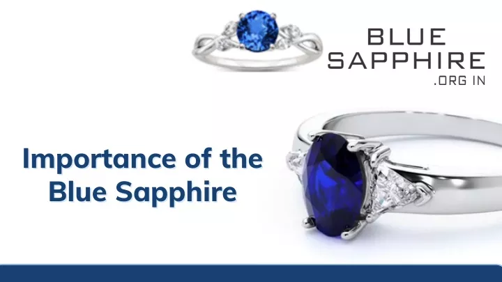 importance of the importance of the blue sapphire