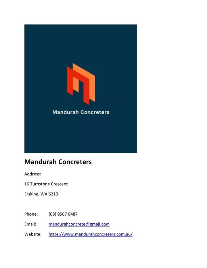 mandurah concreters