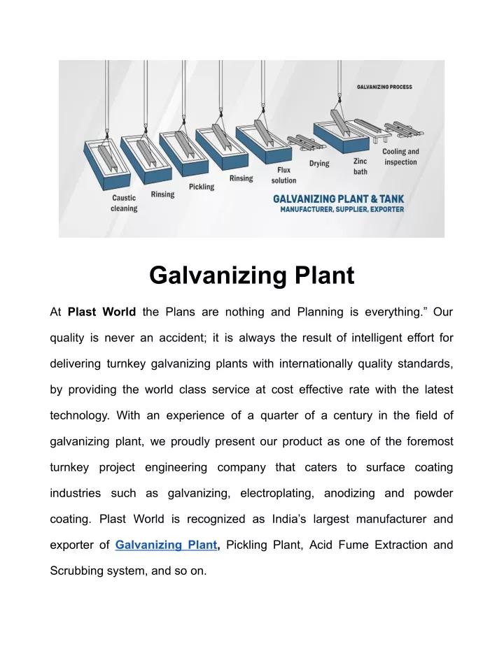 galvanizing plant