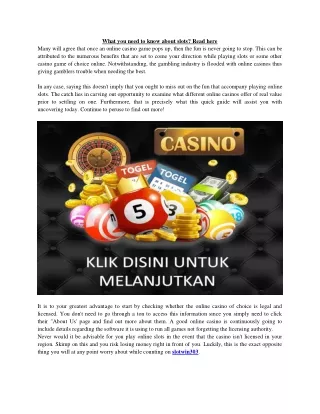 what you need to know about slots read here