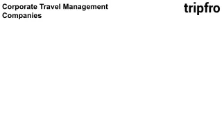 Corporate Travel Management Companies