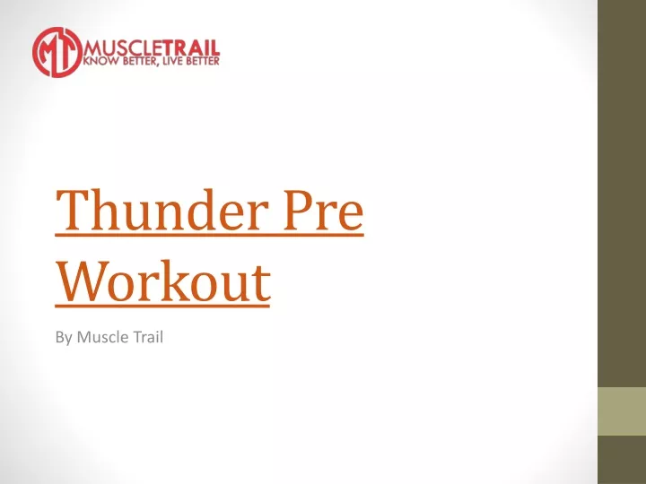 thunder pre workout
