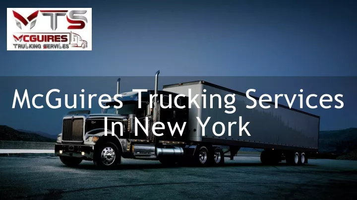 mcguires trucking services in new york