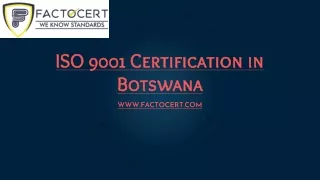 ISO Certification in Botswana