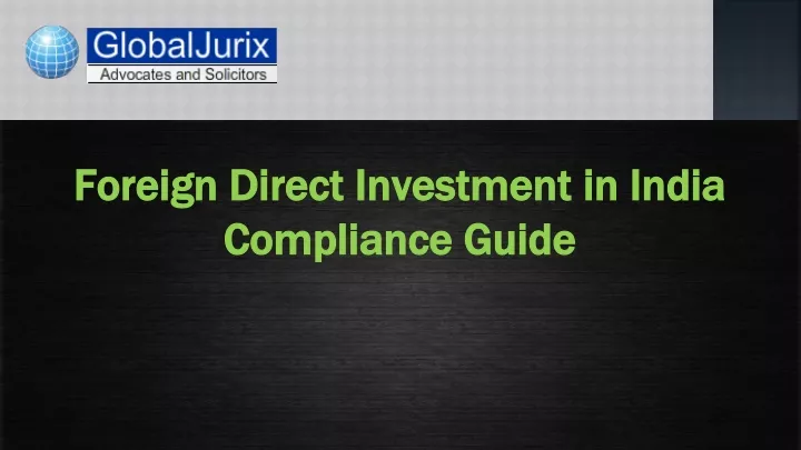 f oreign direct investment in india compliance