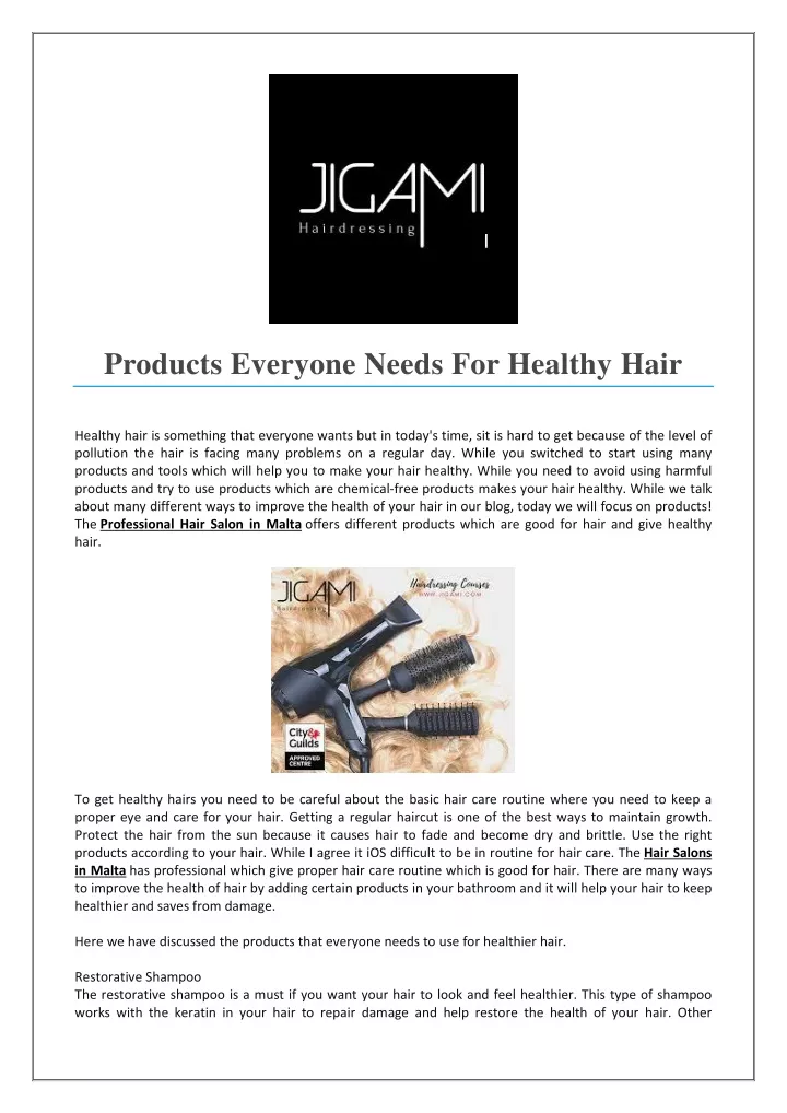 products everyone needs for healthy hair