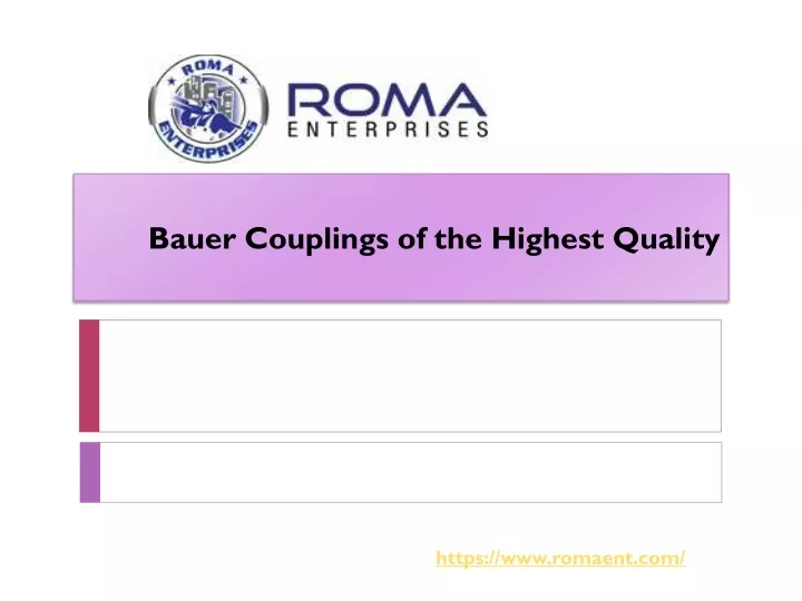 bauer couplings of the highest quality