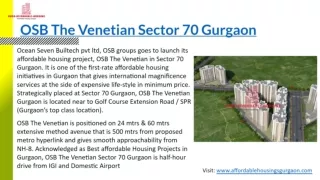 OSB The Venetian Sector 70 Gurgaon