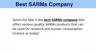 Best SARMs Company
