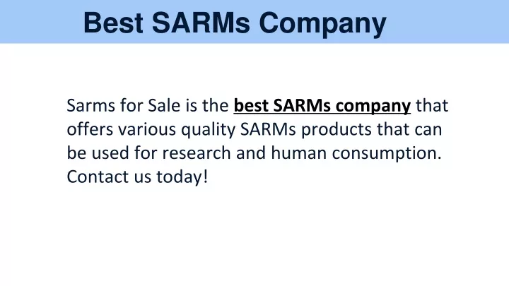 best sarms company