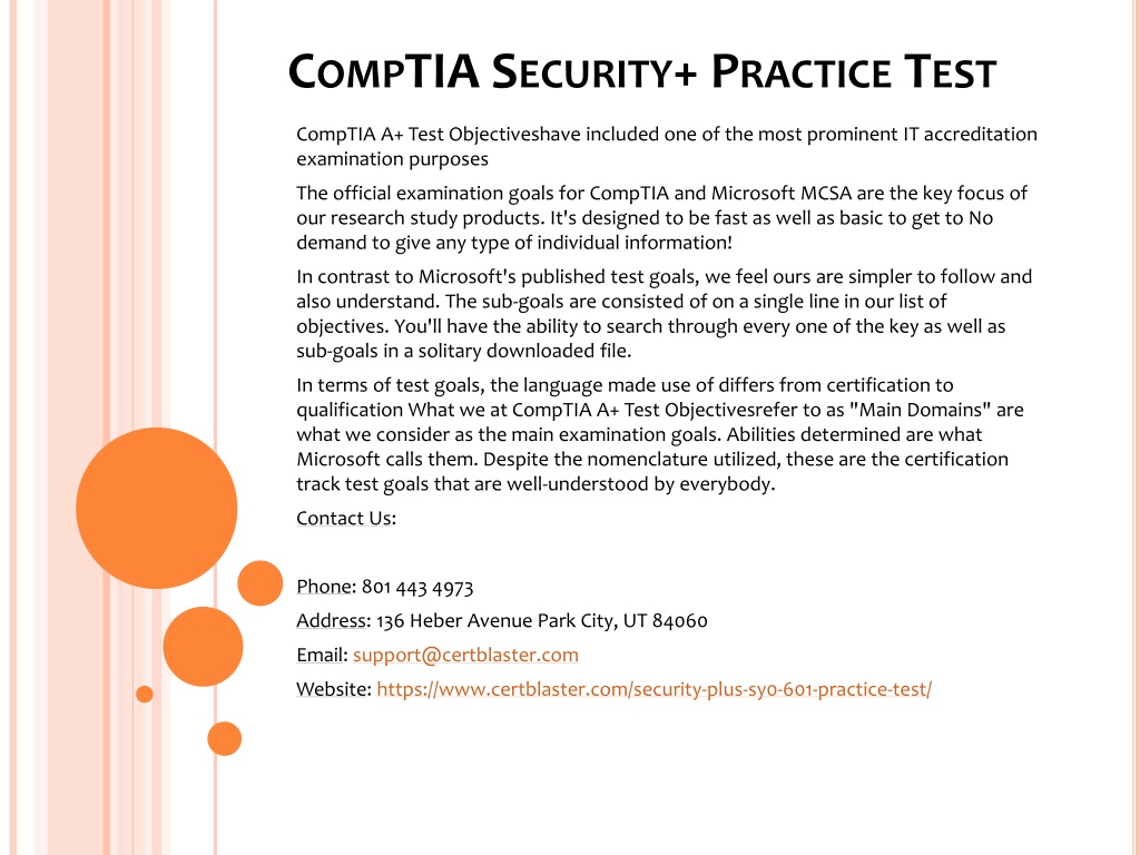 PPT - CompTIA Security Practice Test PowerPoint Presentation, free ...