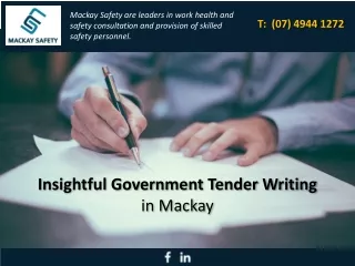 Insightful Government Tender Writing in Mackay