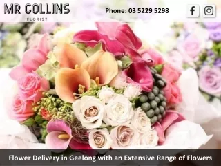 Flower Delivery in Geelong with an Extensive Range of Flowers