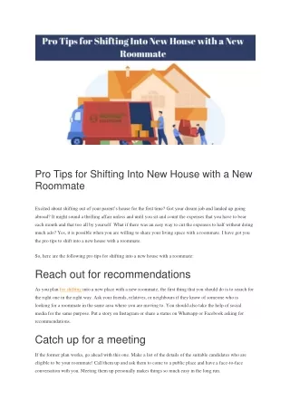 pro tips for shifting into new house with