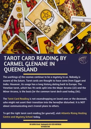 Tarot Card Reading by Carmel Glenane in Queensland