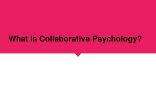 what is collaborative psychology