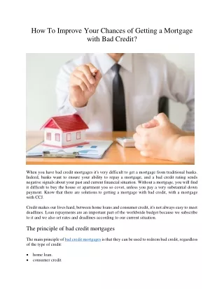 how to improve your chances of getting a mortgage