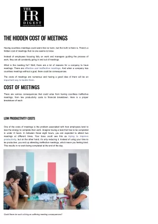 What Are the Costs of Hidden Meetings?
