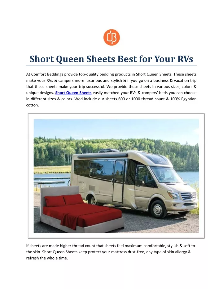 short queen sheets best for your rvs