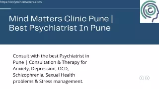 Best Psychiatrist In Pune | Dr Pankaj Borade- Mind Matters Clinic