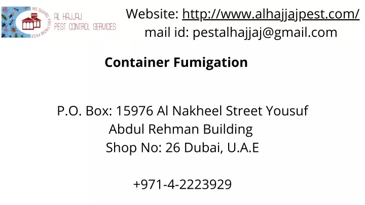 website http www alhajjajpest com mail