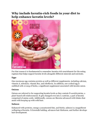 why include keratin rich foods in your diet