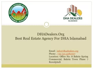Property Dealers in DHA Islamabad - DHA Dealers Islamabad
