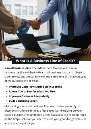What Is A Business Line of Credit?