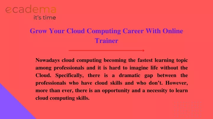 grow your cloud computing career with online