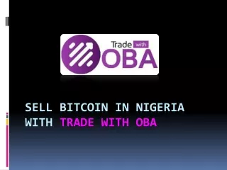 Sell Bitcoin in Nigeria With Tradewithoba