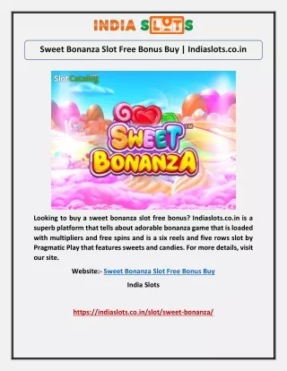 Sweet Bonanza Slot Free Bonus Buy | Indiaslots.co.in