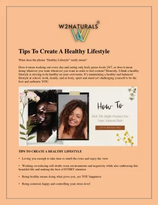Tips Natural Hydration for All Hair Types w2naturals.com