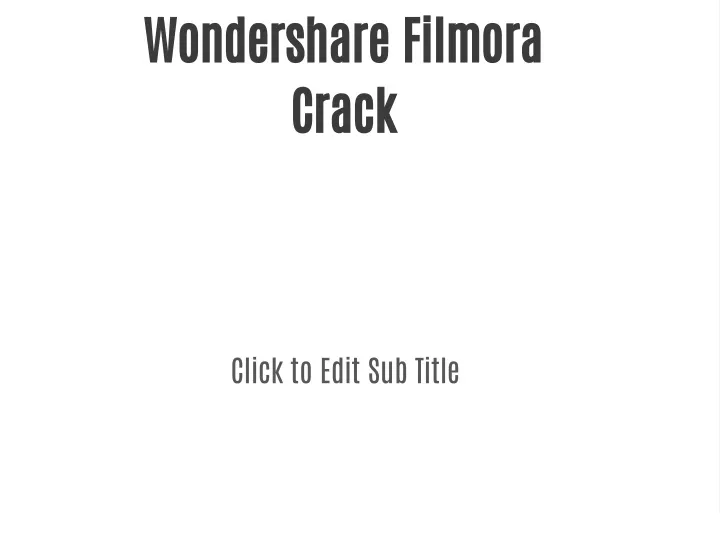 wondershare filmora crack