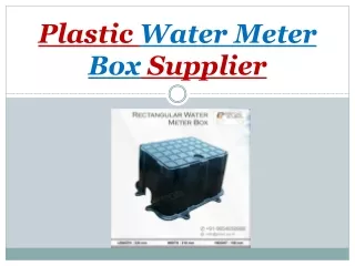 Plastic Water Meter Box Supplier