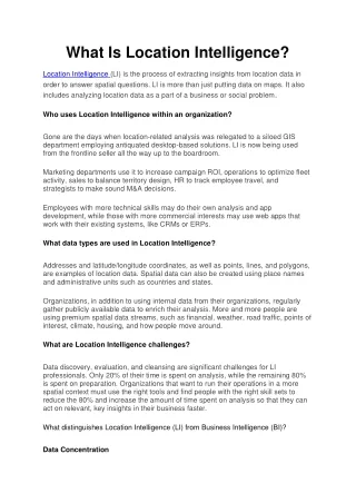 what is location intelligence
