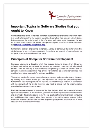 important topics in software studies that